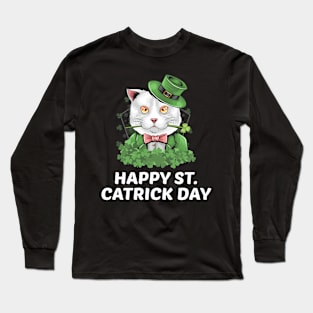 Cat St Patrick's Day Long Sleeve T-Shirt